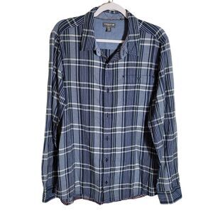 Toad & Co‎ Men's Beckmen Long Sleeve Slim Shirt Size XL Cotton Button Down Plaid